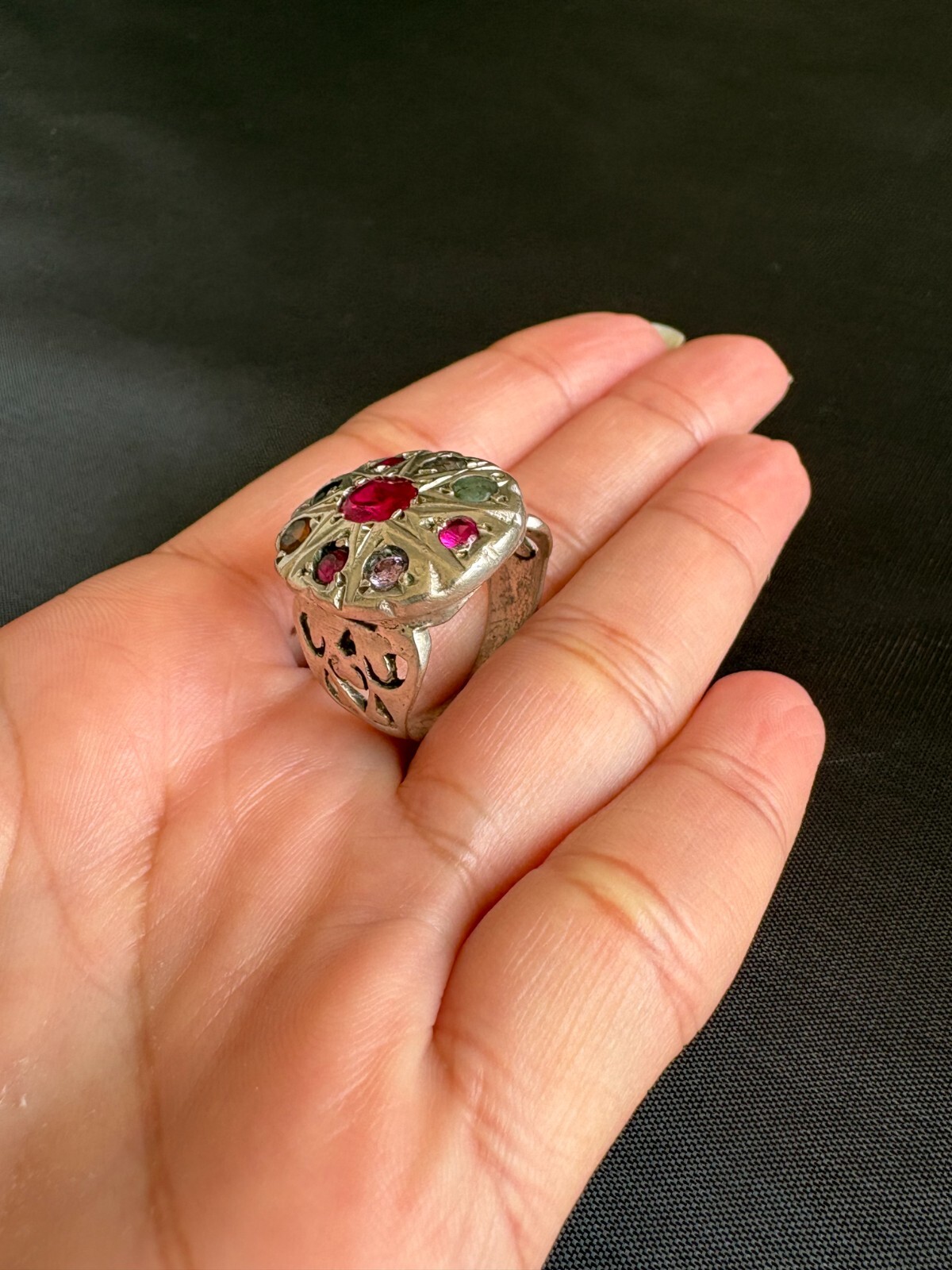 Multi-Gemstone Ruby Sapphire Emerald 925 Sterling… - image 7