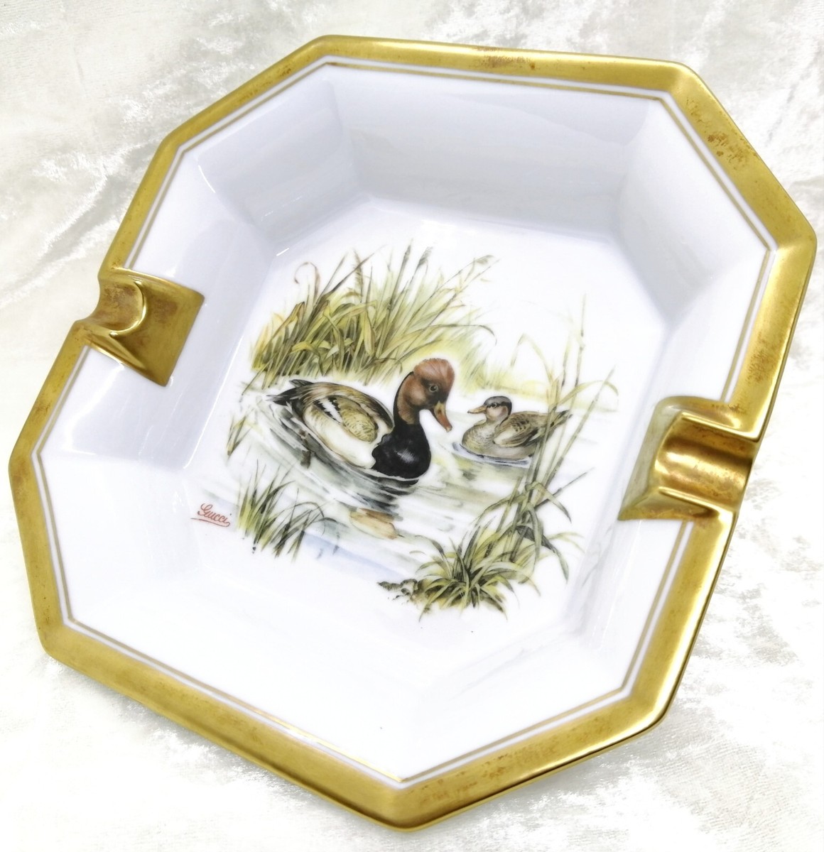 GUCCI Ashtray Accessory Case Duck bird Parent and Child Design