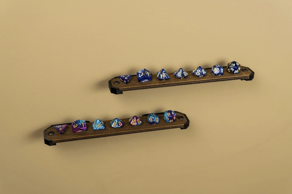 Floating Dice Display Shelf | RPG Wall Mount | D&D Dice Holder | Apartment - Image 2 of 4