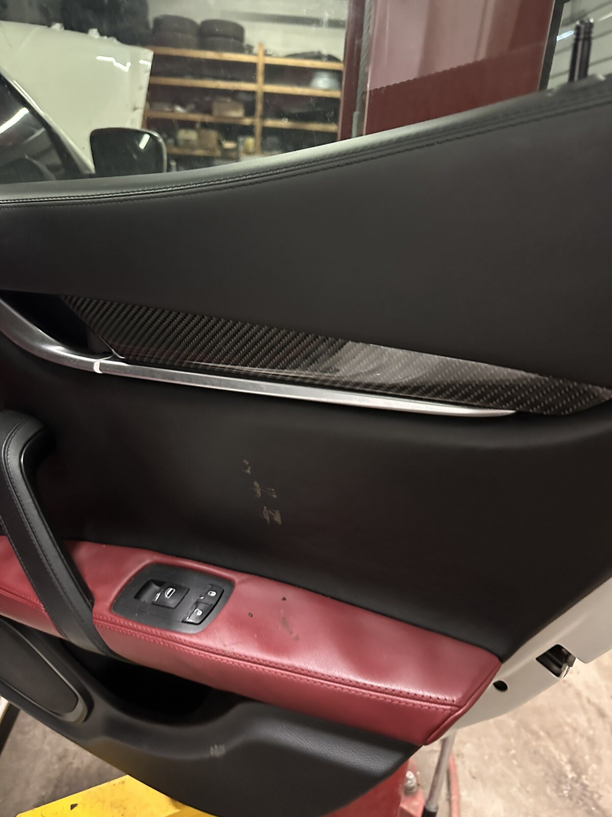 4pcs OEM Carbon Fiber Side Door Trim Panel Cover For Maserati Ghibli 2015-2020