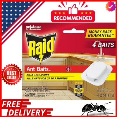 Ant Killer Baits, For Household Use, Kills the Colony, Kills Ants ,4 Count*****