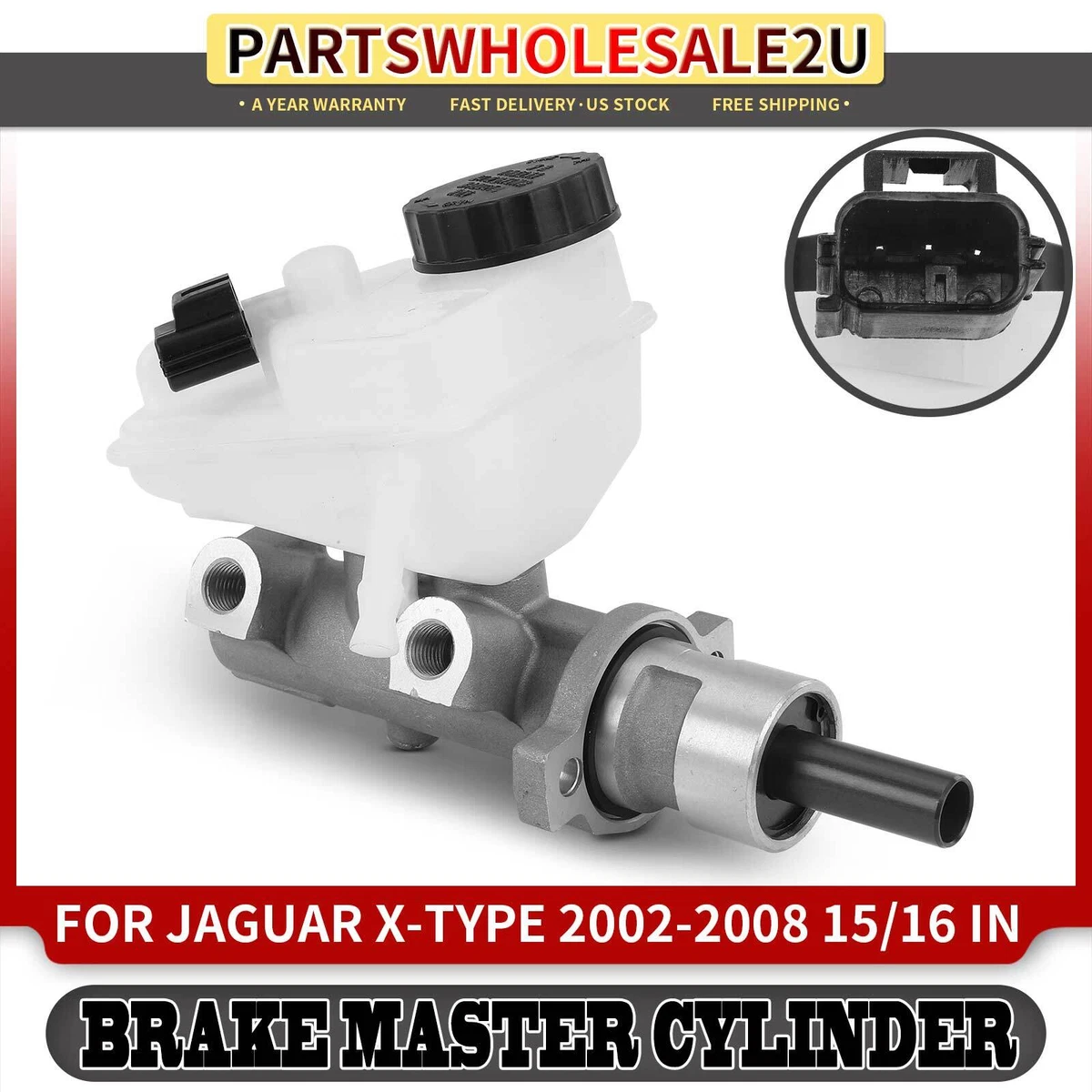 Brake Master Cylinder with Reservoir for Jaguar X Type 02 08 2.5L