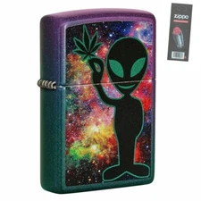 Zippo 49441 Alien Galaxy Design Iridescent Pocket Lighter + FLINT PACK