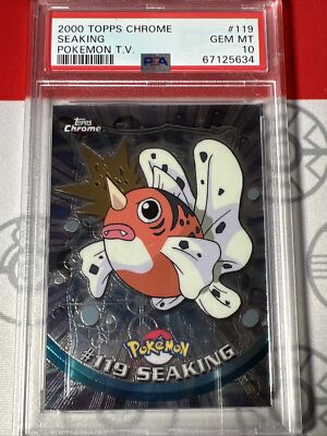 PSA 10 #119 Seaking 2000 Topps Chrome Pokemon TV Card 💎 Gem Mint