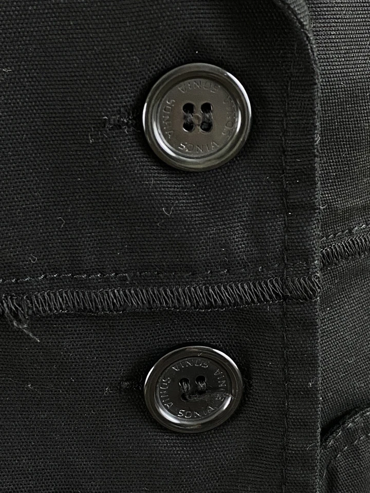 CHAQUETA BLAZER DE ALGODÓN ELÁSTICA NEGRA SONIA RYKIEL DE COLECCIÓN DÉCADA DE 1990 TALLA FR38 (Reino Unido10) Foto 3 de 4