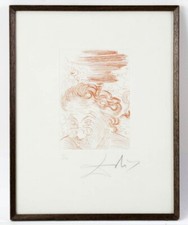 Salvador Dali Hand Signed Etching Albert Einstein Scientist Physics Genius Art