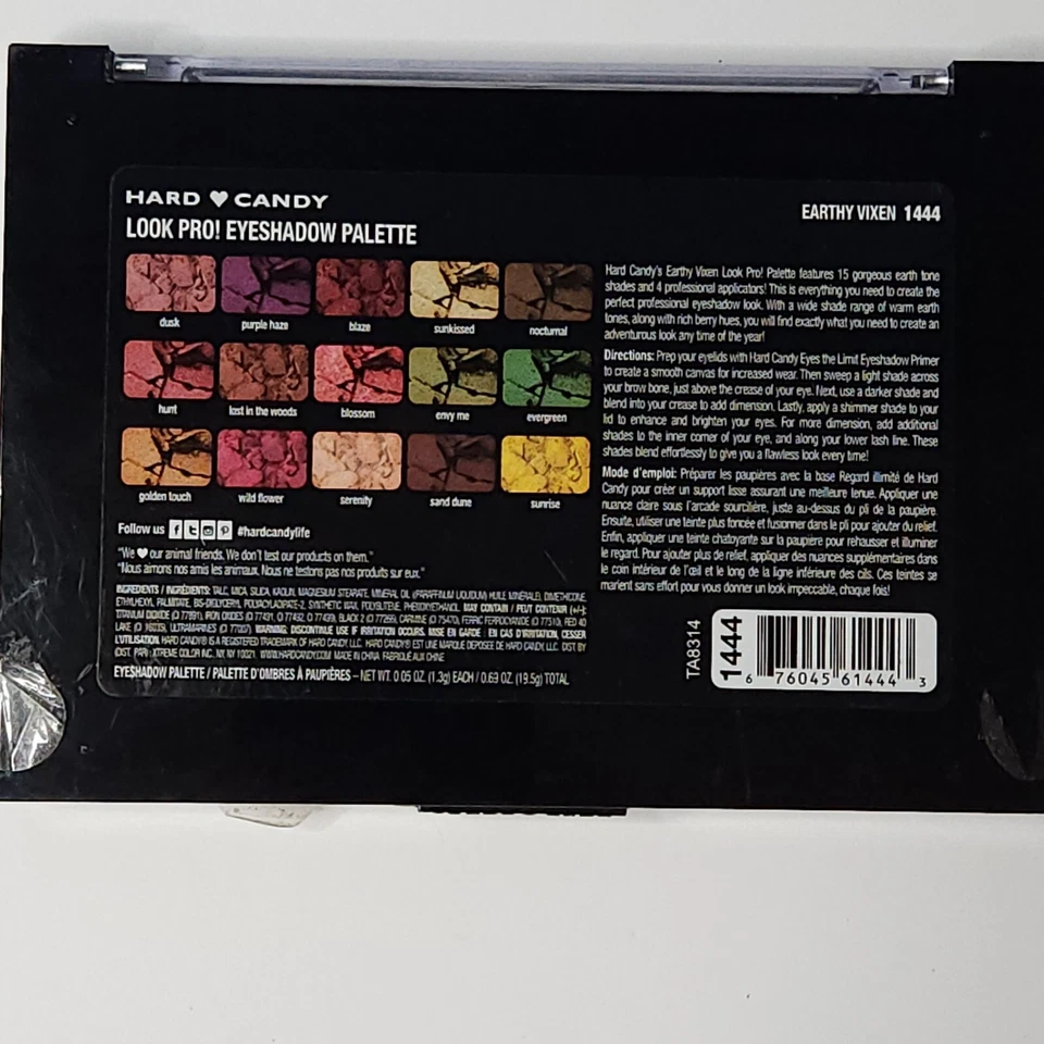 Paleta de sombras de ojos Hard Candy Earthy Vixen nueva metálica mate... Earthy Vixen #1444 Foto 2 de 4
