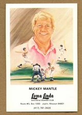 Mickey Mantle Loma Linda 4x6 Baseball Card ~ New York Yankees ~ RARE