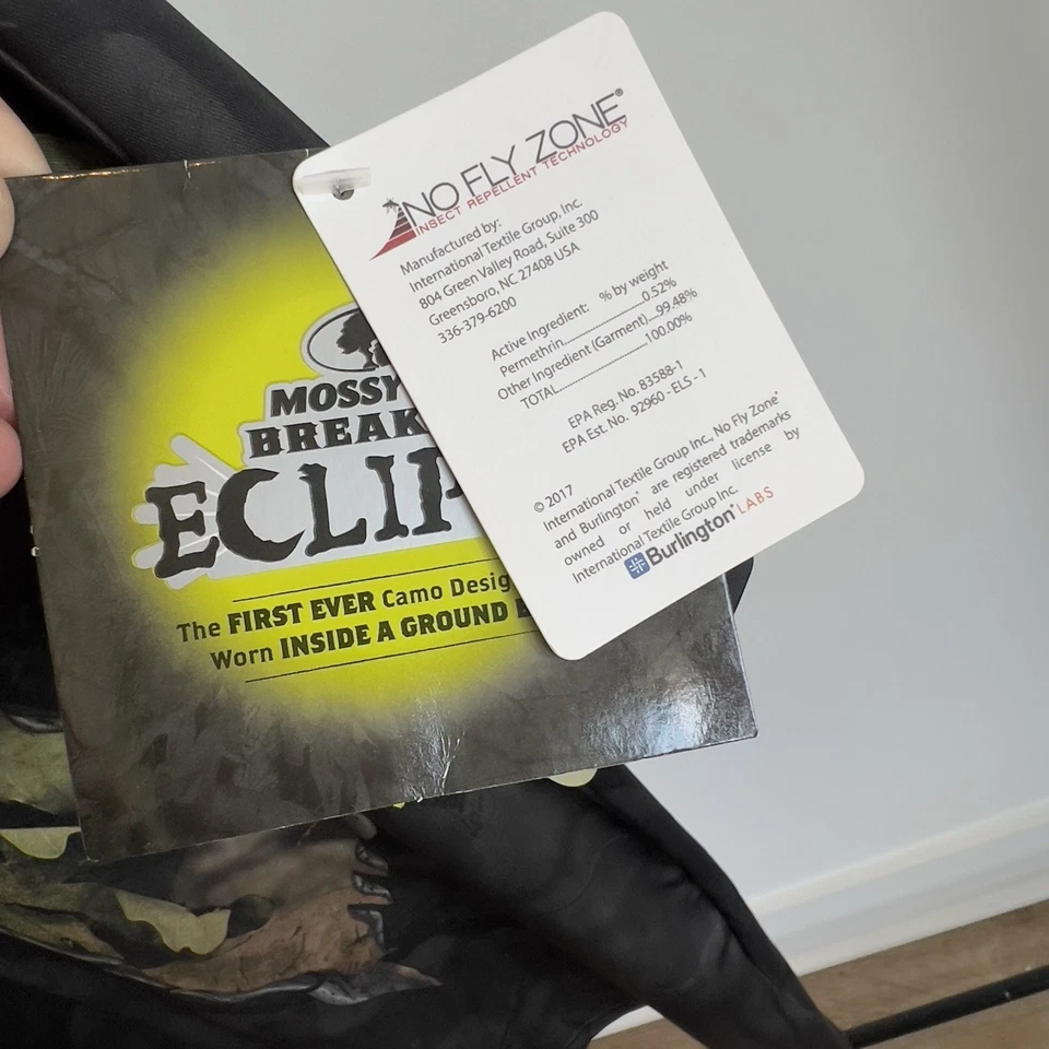 MOSSY OAK Performance Camo Tee Shirt No Fly Insect Repellent Sz M Hunting NWT - Image 3 of 4