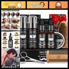 Men's Beard Grooming Kit - Sandalwood Beard Oil Natural Conditioner Set