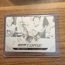 2024-25 Upper Deck Ext Series UD Canvas BLK PRINTING PLATE 1/1 - Matt Grzelcyk