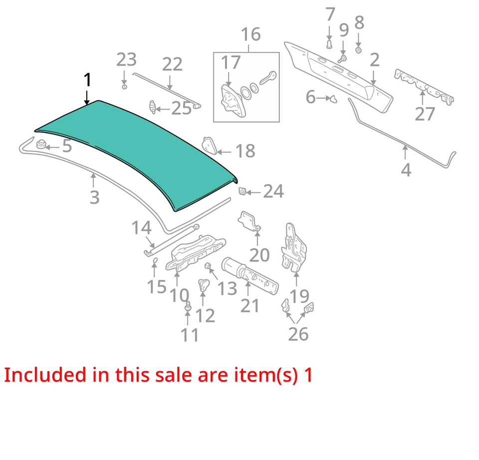 Trunk/Hatch/Tailgate Fits 95-01 BMW 740i 30516122 - Image 3 of 4