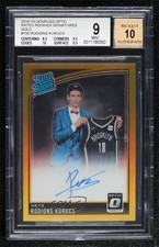 2018 Donruss Optic Gold Prizm Signatures 3/10 Rodions Kurucs BGS 9 MINT Auto 6u3