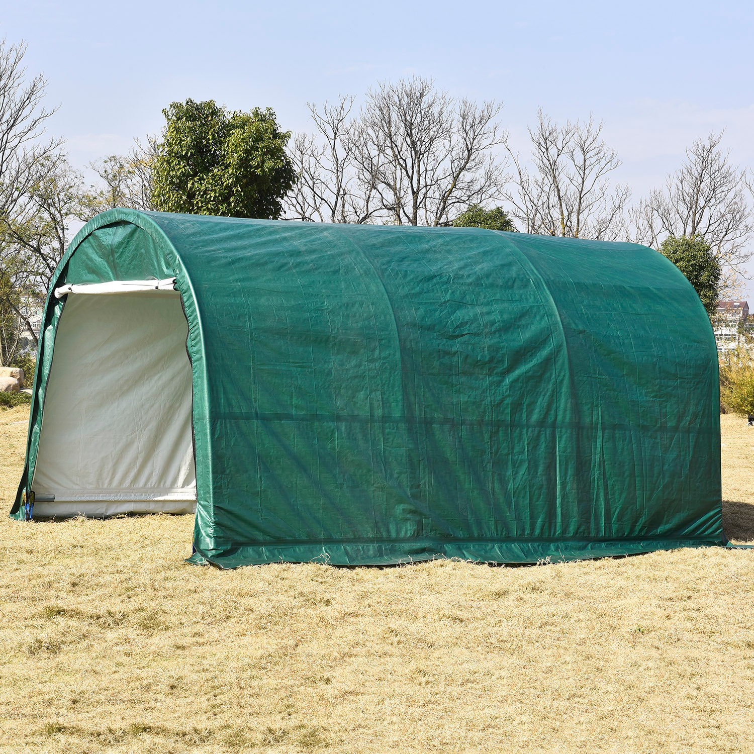 10x15ft Heavy Duty Carport Portable Garage Shed Shelter Outdoor Car Canopy Tent