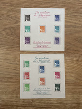 France-2001-Les couleurs de Marianne en Francs- Feuillets Yvert n° 41/42 Neufs**