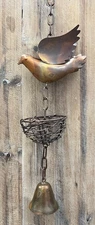 Bird Metal Wind Bell 18.5" x 5"