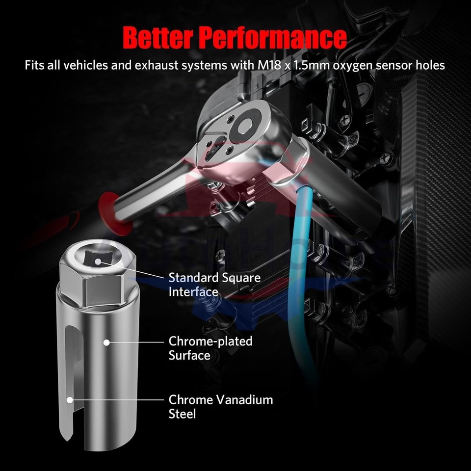 5PCS O2 Oxygen Sensor Socket Thread Chaser Set O2 Sensor Wrench Removal ...