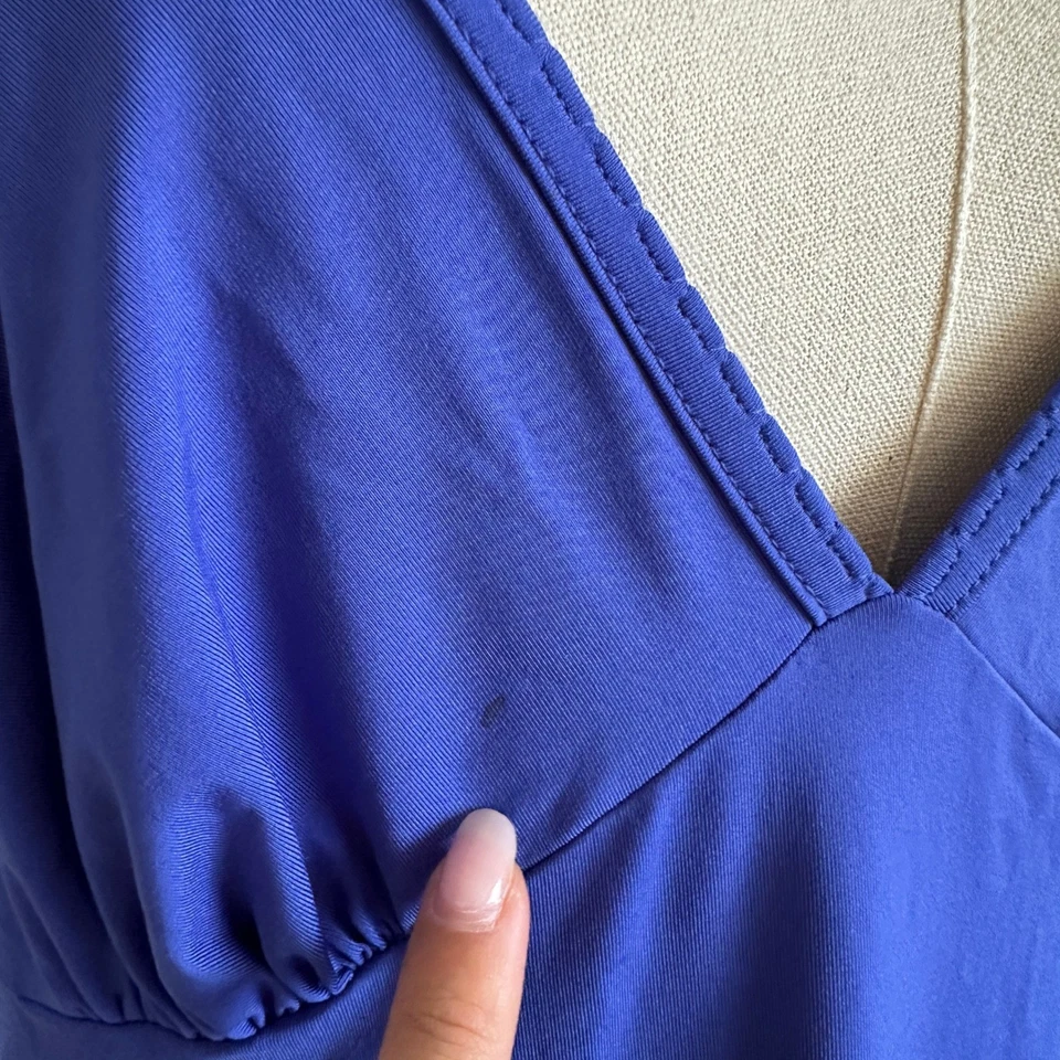 Cabernet Ropa de Dormir Azul Vestido Sin Mangas Correas Ajustables Mujer Mediano *Pequeña Mancha Foto 3 de 4