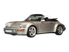 1992 Porsche 911 Turbo Look Cabriolet Silver 1:18 Scale Model - Norev 187140
