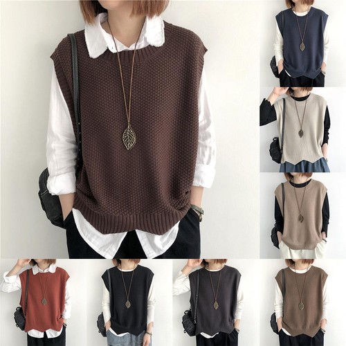 Gilet tricoté confortable pour femme de couleurs unies parfait pour l