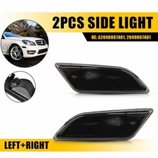 For 12-14 Benz W204 C250 C300 C350 2x Front Side Smoked Marker Lights Lamp