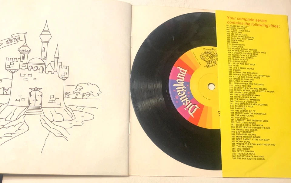 Walt Disney 7" Record 45 & Book Walt Disney's Story Of The Wizard of Oz - Image 3 of 4