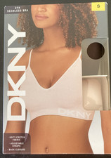 NEW DKNY Women's 2-Pack Seamless Bra, Black / Ivory Size S