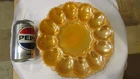 Vtg 10" Round Peach Glazed Anchor Hocking Fire King Glass Deviled 12 Egg Plate