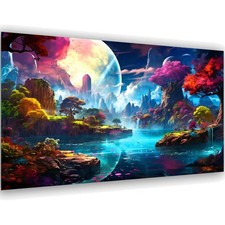 5D Moon Landscape Diamond Art Kit for Adults - Large Size DIY Painting 27.6x16in