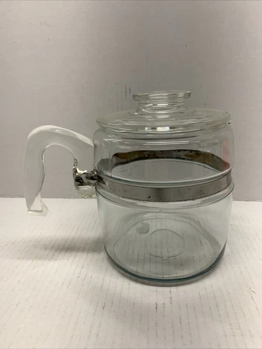 Vintage Pyrex Replacement Glass Coffee Pot & Lid only 7756 size 6 cup