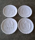 Vtg 1973-1976 Fenton Set of (4) Bicentennial Milk Glass Collector Plates!