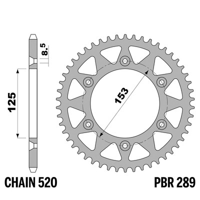 Honda CR 250 1988-1989 Krone PBR Schritt 520 51 Zähne Ergal