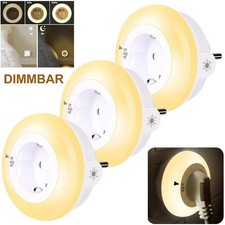 LED Steckdosenleuchte Dimmbar Nachtlicht Nachtlampe Steckdose Lampe Lichtsensor