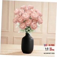 Artificial Silk Peony Fake Flowers,6PCS Artificial Faux Peonies Blush Pink