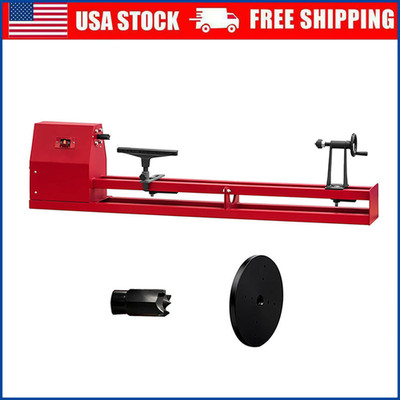 14''x40'' Multi-Purpose Mini Wood Lathe Machine, 0.5 HP 370W 4-Speed Benchtop Lath