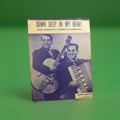 Vintage Christian Sheet Music Down Deep In My Heart Lambert & Heart 1955 VG