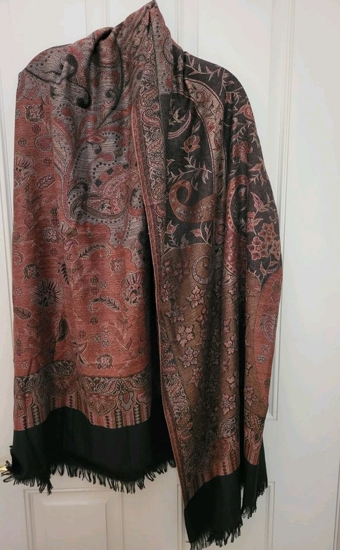 KASHMIRI 100% WOOL AARI SHAWL INDIA