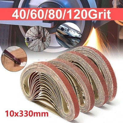 Schleifbänder 330*10mm 40/60/80/120Grit  Schleifband Sander Schleifpapier Belt