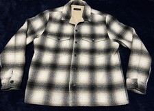 All Saints Tromso Sherpa Lined Flannel Jacket Wool Blend Mens 2XL