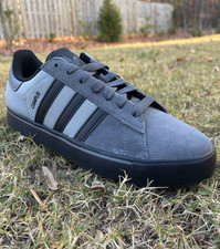Adidas Men's Campus Vulc Grey Black Classic Casual Shoes JQ6359