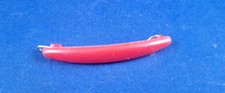 Vintage 1960's 60's Lipstick Red Curved 2.5" Plastic Hair Barrette 18-AG