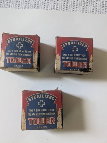 Antique The Tower Nails Iron Cobbler & Heel Nails Full Boxes Madison Indiana