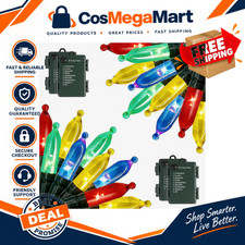 Battery Operated Christmas Lights - 4 Pack, 66ft, 200 LED Multicolor String Ligh