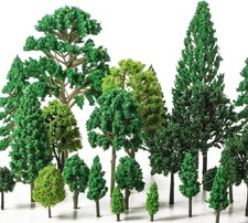 35 Pieces Model Trees 1.2-6.3 Inch Mixed Miniature Trees Diorama Supplies Fake P