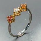 Vintage ring Natural Blue Topaz Ring 925 Sterling Silver Size 7.5 /R480198