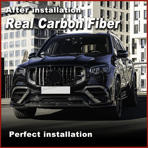 For Mercedes Benz X167 GLS63 AMG 2020-2024 REAL CARBON Front Bumper Lip Spoiler  - Bild 3 von 9