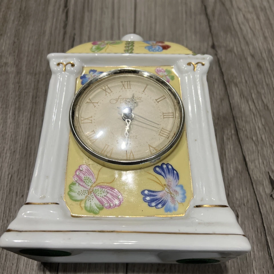 Фарфоровые позолоченные сувенирные часы Formalities By Baum Brothers БАБОЧКА ЗОЛОТО - Изображение 2 из 4