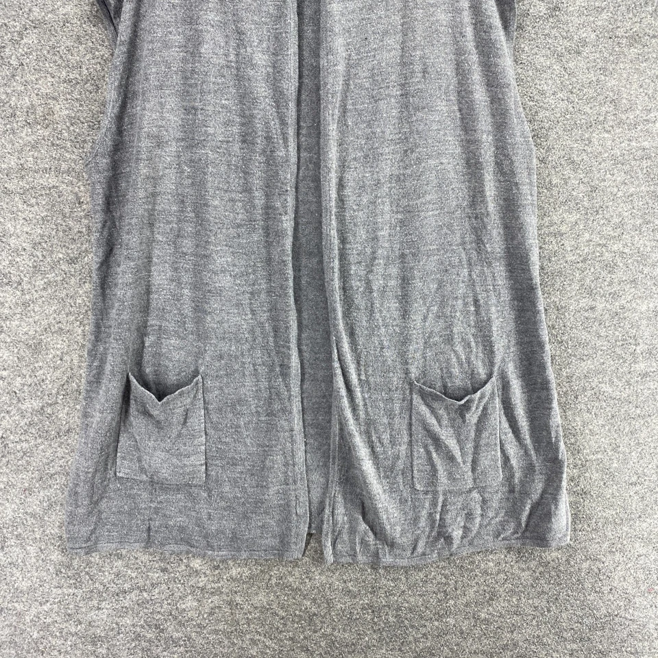 Женский жилет Adrienne Vittadini 1X Plus серый с открытыми передними вязаными карманами без рукавов - Изображение 4 из 4