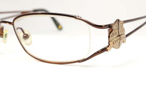 BEBE DAZZLING Mocha 49-15-125 Semi Rimless Eyeglass Frames SMALL A131
