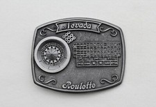 Vintage 80's 1987 Las Vegas Nevada  Roulette  Gambling Ultra Ent Belt Buckle
